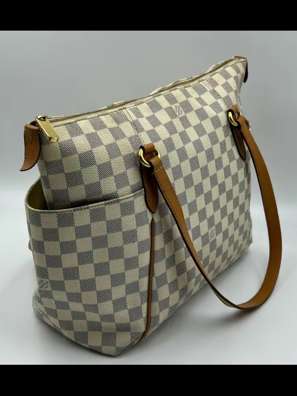 Louis Vuitton Beige/Gray Damier Azur Totally MM - Picture 2 of 14